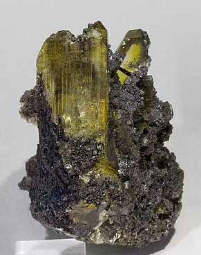 Anglesite with Cerussite and Galena. Front