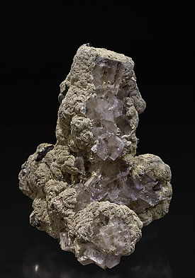 Fluorite with Siderite and Sphalerite.