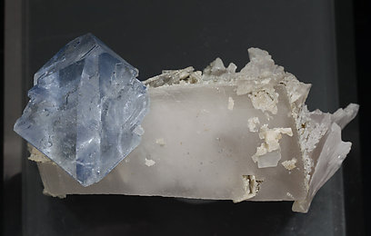 Octahedral Fluorite with Calcite. Top