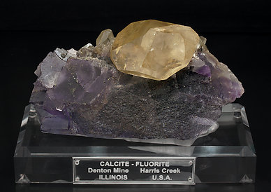Calcite with Fluorite. Front