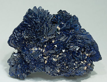 Azurite with Calcite. Front