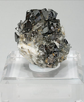 Cassiterite with Quartz. Rear