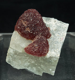 Elbaite (variety rubellite) with Calcite. 