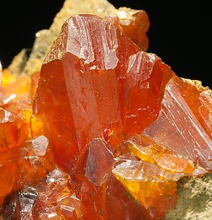 Orpiment. Light behind