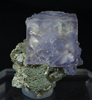 Fluorite with Topaz, Muscovite and Chlorite. 