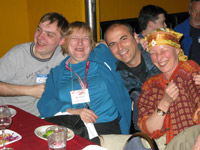 Mark Mauthner with funny people - 2011