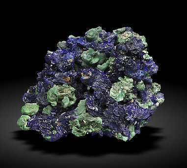 Azurite with Malachite .