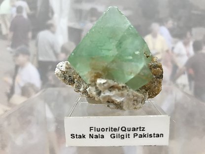 Octahedral Fluorite with Quartz. 