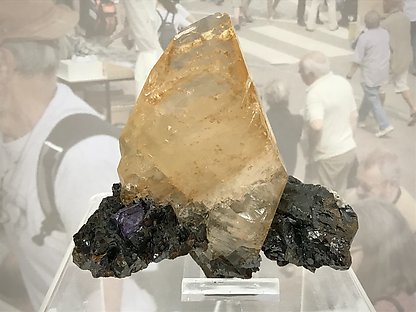 Calcite with Sphalerite and Fluorite. 