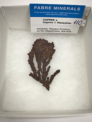 Copper with Cuprite and Malachite. 