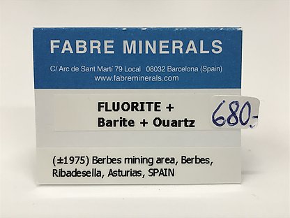 Fluorite with Bartye and Quartz
