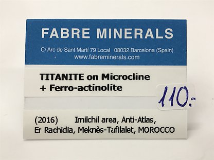 Titanita con Microclina y Ferro-actinolita