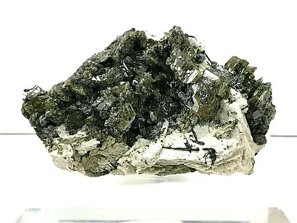 Titanite on Microcline with Ferro-actinolite. 