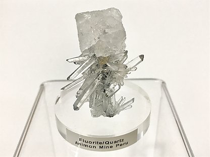 Octahedral Fluorite with Quartz.