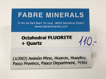 Octahedral Fluorite with Quartz