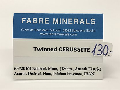 Cerussite (twinned)