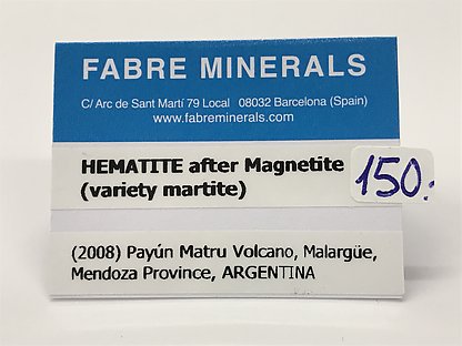 Hematites pseudo Magnetita (variedad martita)