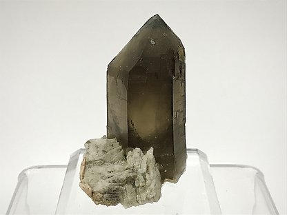 Quartz (variety smoky) with Albite.