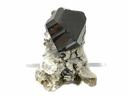 Cassiterite with Calcite, Quartz and Pyrite.
