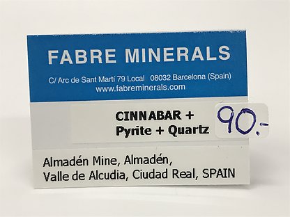 Cinnabar with Pyrite and Quartz