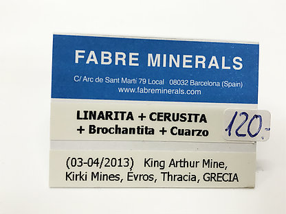 Linarite with Cerussite, Brochantite and Quartz