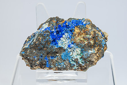 Linarite with Cerussite, Brochantite and Quartz. 