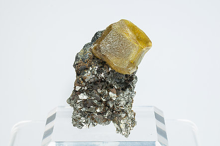 Sphalerite with Arsenopyrite, Magnetite and Muscovita.