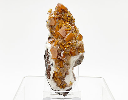 Wulfenite with Calcite. 