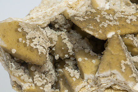 Smithsonite after Calcite with Hemimorphite. 