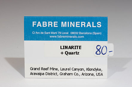 Linarite with Quartz