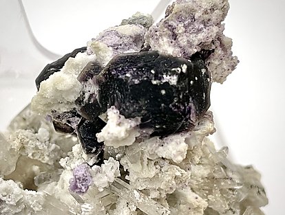 Fluorite with Topaz and Quartz. 