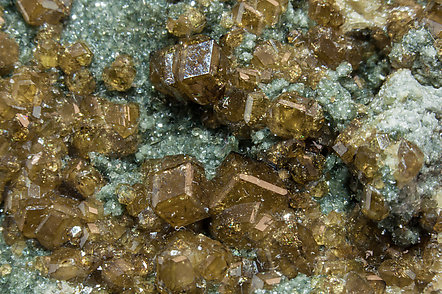 Andradite (variety topazolite) with Clinochlore. 