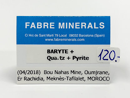 Baryte with Quartz and Pyrite