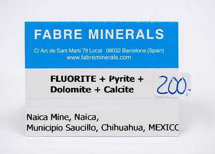 Fluorita con Pirita, Dolomita y Calcita