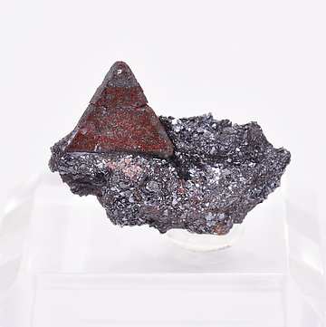 Zunyite with Hematite.