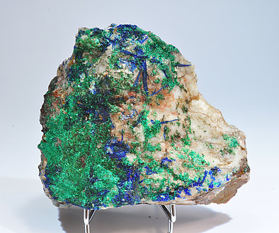 Linarite with Brochantite.