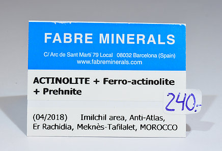 Actinolite With Ferro-actinolite and Prehnite