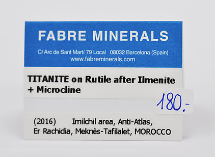 Titanite on Rutile after Ilmenite and with Microcline