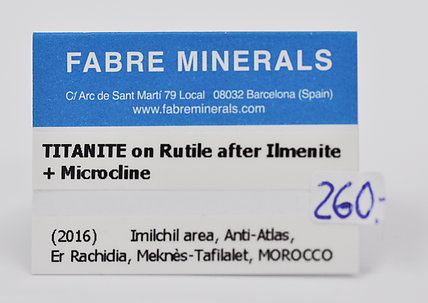 Titanite on Rutile after Ilmenite and with Microcline