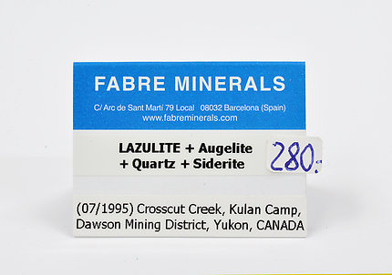 Lazulite with Augelite, Quartz and Siderite