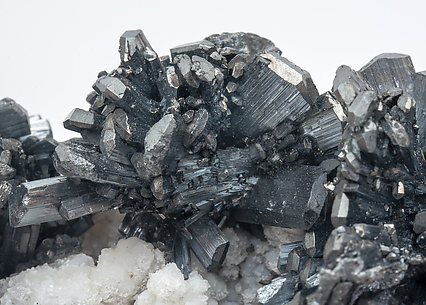 Stibnite with Quartz and Calcite. 