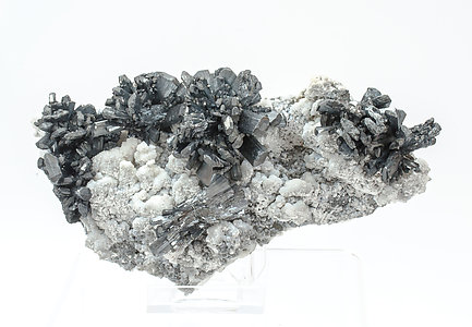 Stibnite with Quartz and Calcite.