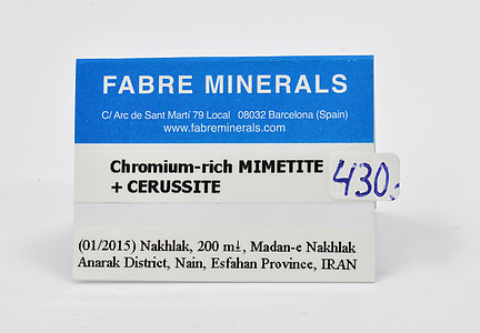 Mimetite (variety Chromium-rich) with Cerussite