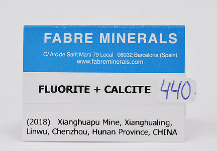 Fluorite on Calcite