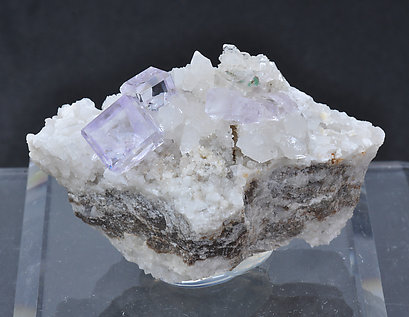 Fluorite on Quartz. 