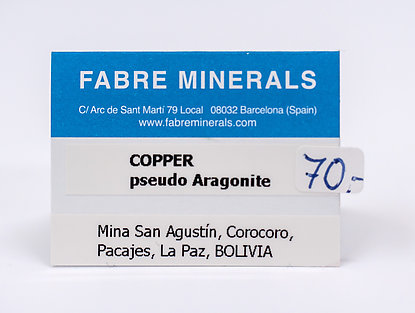 Cobre pseudo Aragonito