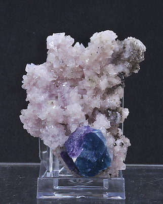 Creedite with Fluorite. Rear