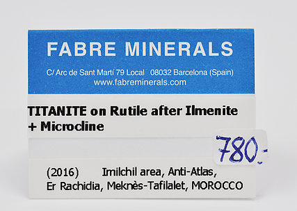 Titanite on Rutile after Ilmenite and with Microcline