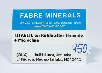 Titanite on Rutile after Ilmenite and with Microcline