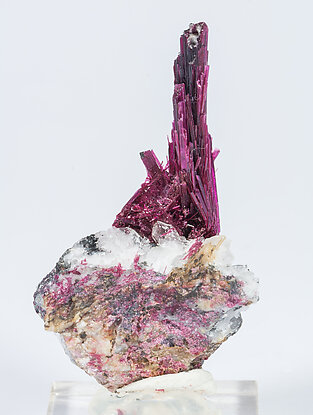 Erythrite with Quartz. Rear